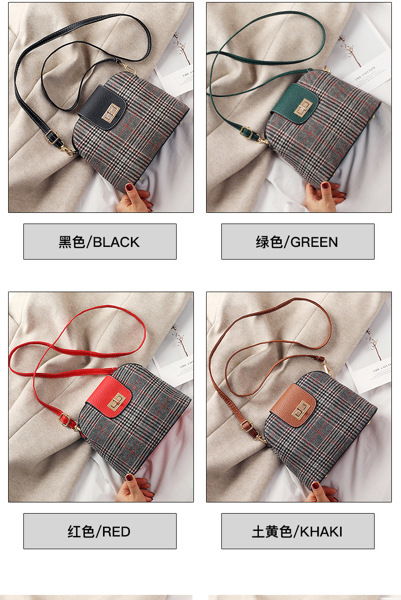 Small Bag for Women 2020 New Popular Net Red Messenger Bag Woolen Cloth Shell Bag Canvas Bag Shoulder Bag One Piece Dropshipping