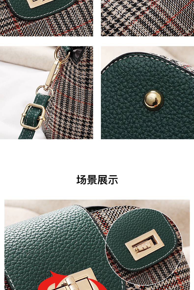 Small Bag for Women 2020 New Popular Net Red Messenger Bag Woolen Cloth Shell Bag Canvas Bag Shoulder Bag One Piece Dropshipping