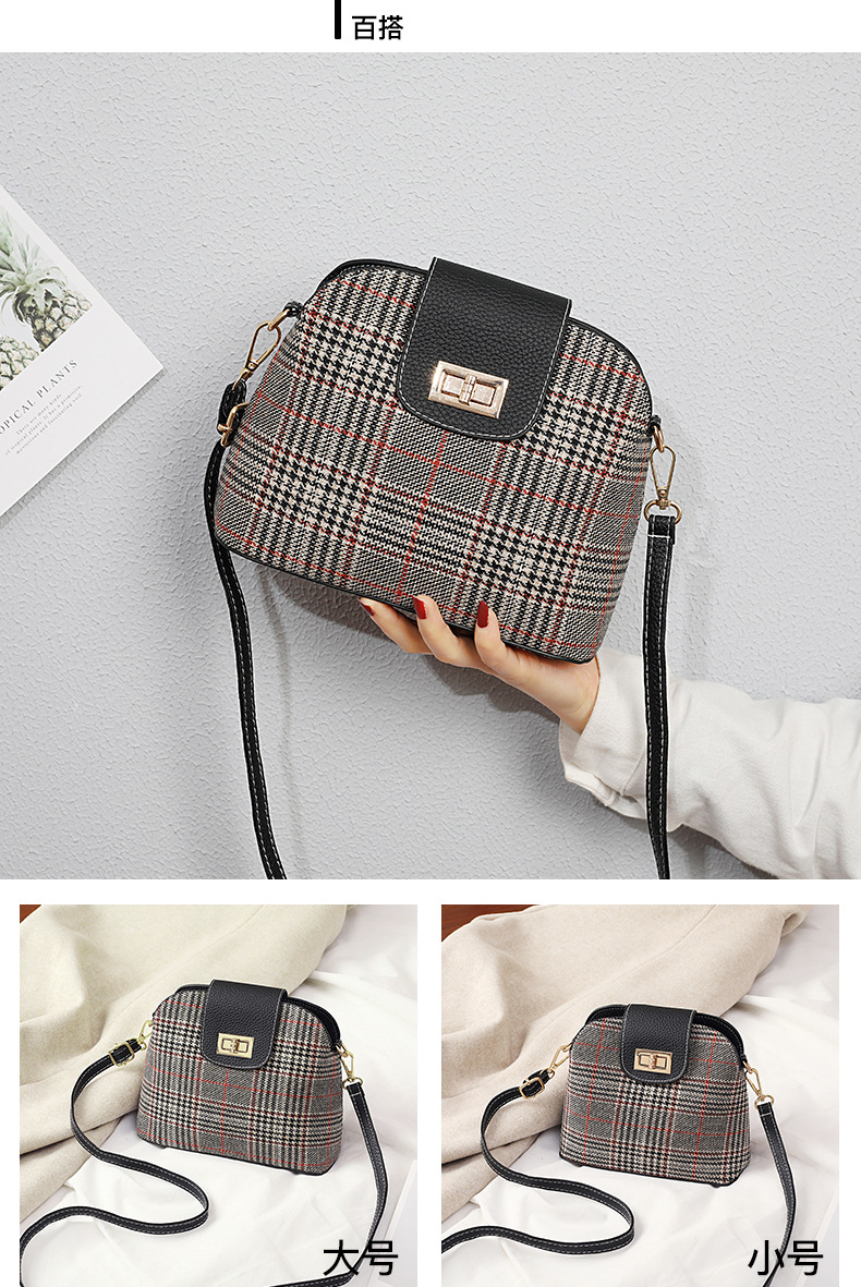 Small Bag for Women 2020 New Popular Net Red Messenger Bag Woolen Cloth Shell Bag Canvas Bag Shoulder Bag One Piece Dropshipping