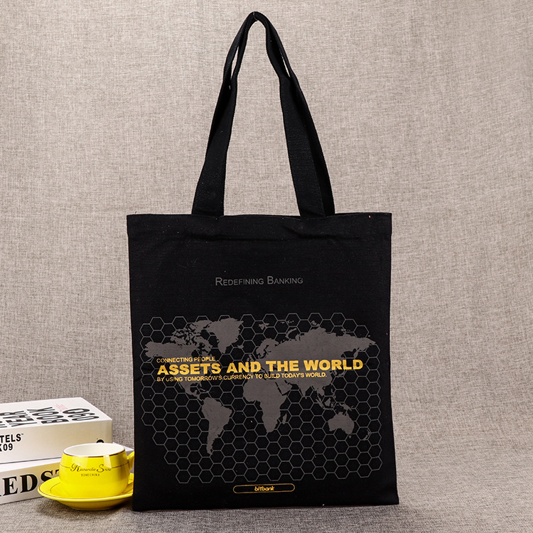 Production Customization Fashion Color Printing Shopping Portable Shoulder Cotton Bag Exquisite Canvas Bag Cotton Bag Customization