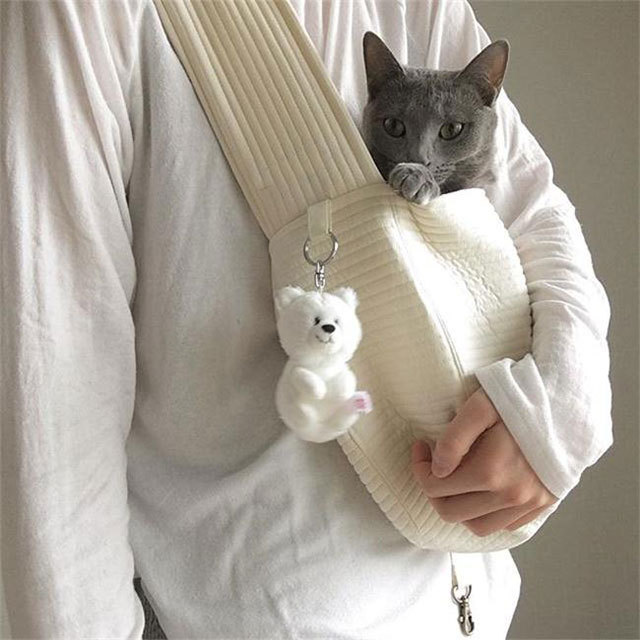 Korean Style Handmade Canvas Bag Cute Pet Bag Ulzzang Messenger Bag Women's Bag Shoulder Bag