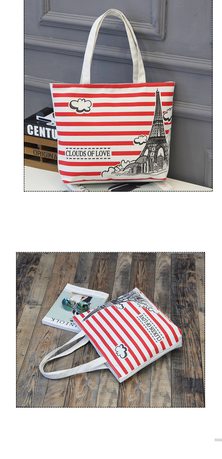 Fashionable All-Match Women's Student Shopping Canvas Printed Portable Shoulder Bag Fashionable All-Match Women's Student Shopping Canvas Printed Portable Shoulder Bag