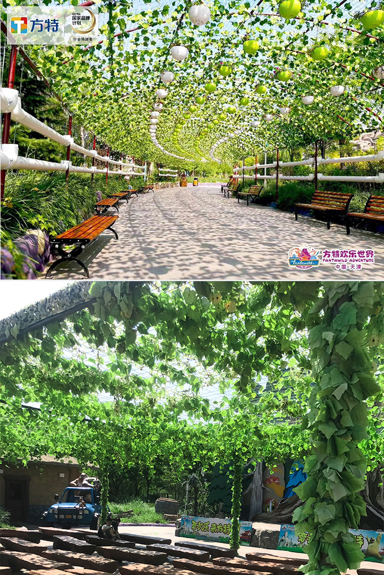 Artificial Grape Leaves Fake Flower Rattan and Vine Plant Leaves Green Leaf Water Pipe Ceiling Decorative Plastic Green Radish Winding