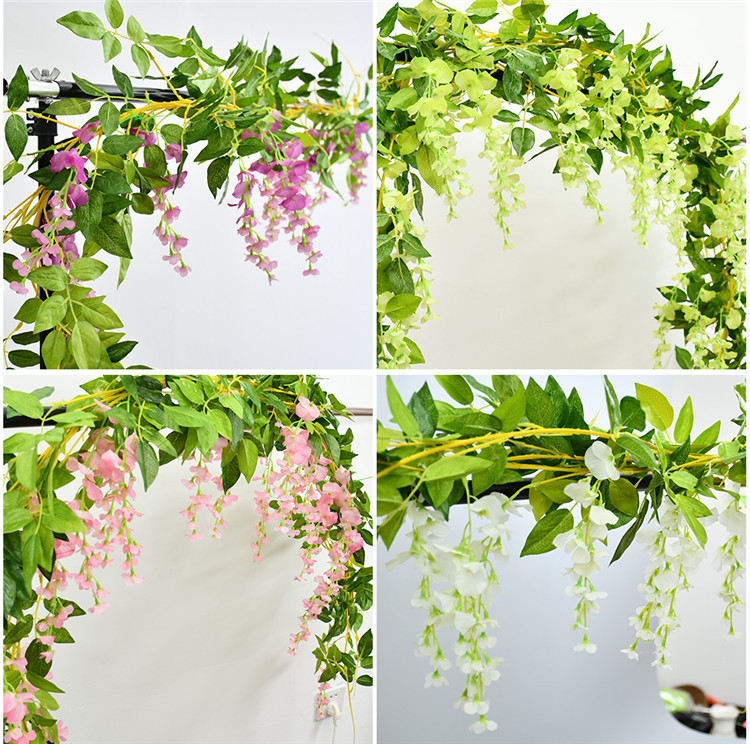 Wedding Decoration Flower Artificial Flowers Wisteria Tofu Pudding Internet Celebrity Ceiling Wisteria Corridor Wholesale Artificial Wisteria Wisteria Long Flowers Wedding Decoration Flower Artificial Flowers Wisteria Tofu Pudding Internet Celebrity Ceiling Wisteria Corridor Wholesale Artificial Wisteria Wisteria Long Flowers