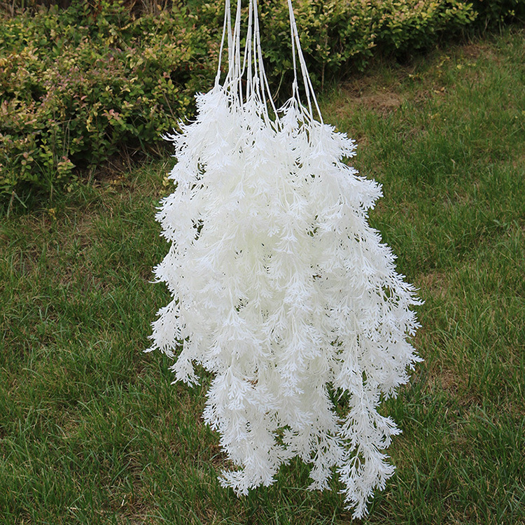 Simulation 3 Fork Fishing Grass Wedding Wedding Hall Ceiling Mori Wedding Artificial Flower Flower Wedding ornaments