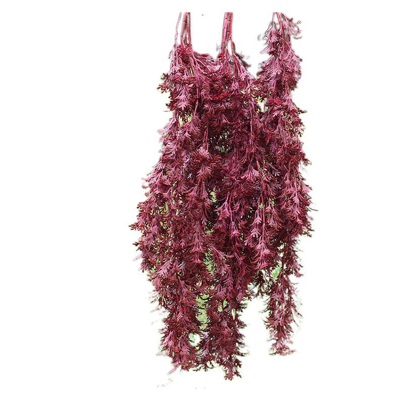 Simulation 3 Fork Fishing Grass Wedding Wedding Hall Ceiling Mori Wedding Artificial Flower Flower Wedding ornaments