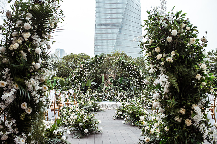 Simulation 3 Fork Fishing Grass Wedding Wedding Hall Ceiling Mori Wedding Artificial Flower Flower Wedding ornaments