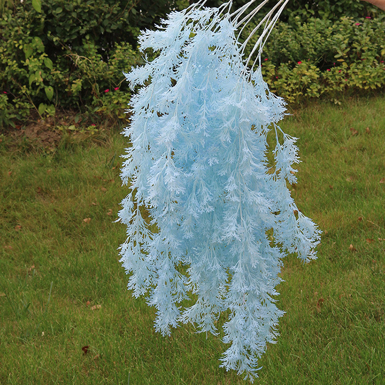 Simulation 3 Fork Fishing Grass Wedding Wedding Hall Ceiling Mori Wedding Artificial Flower Flower Wedding ornaments