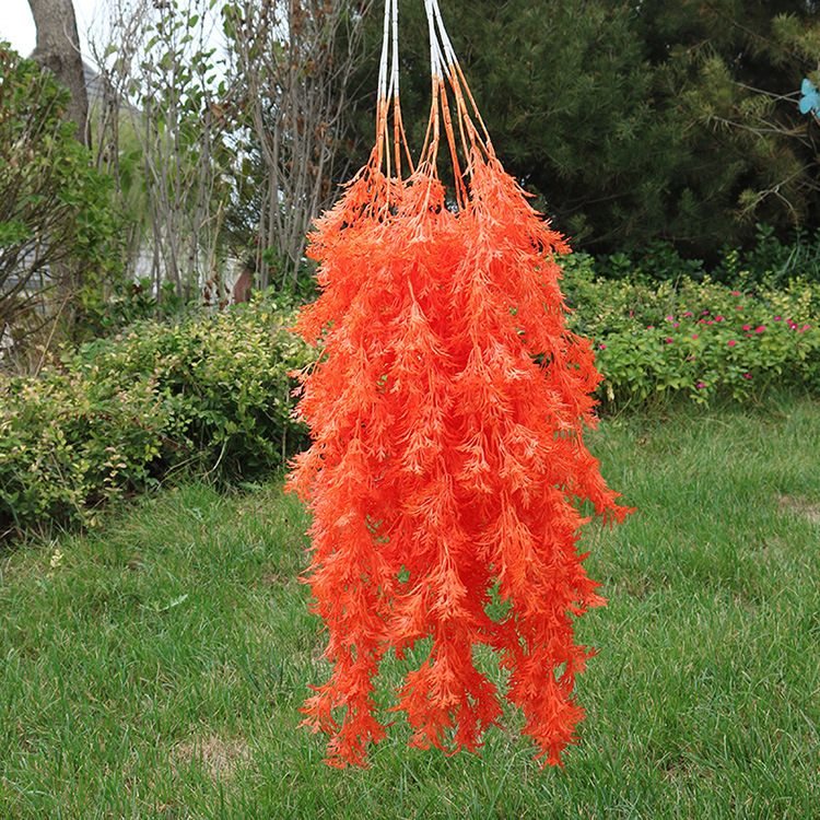 Simulation 3 Fork Fishing Grass Wedding Wedding Hall Ceiling Mori Wedding Artificial Flower Flower Wedding ornaments