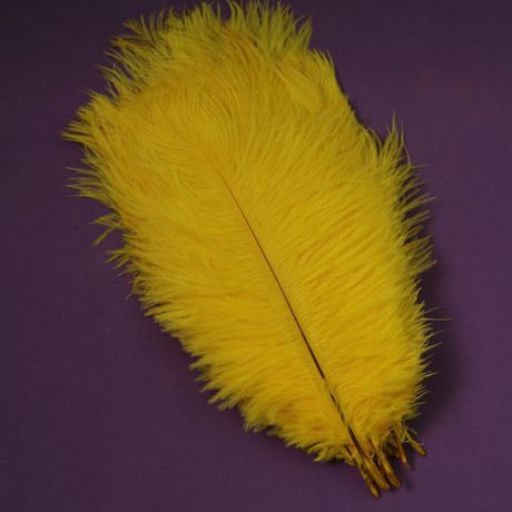 Yellow Ostrich Hair 60-65cm