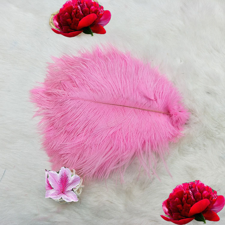 Colorful Ostrich Hair DIY Decorative Ostrich Feather Headwear 35-40cm Wedding Flower Arrangement