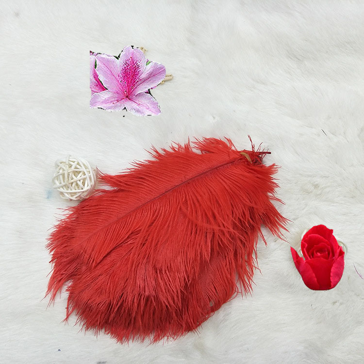 Colorful Ostrich Hair DIY Decorative Ostrich Feather Headwear 35-40cm Wedding Flower Arrangement