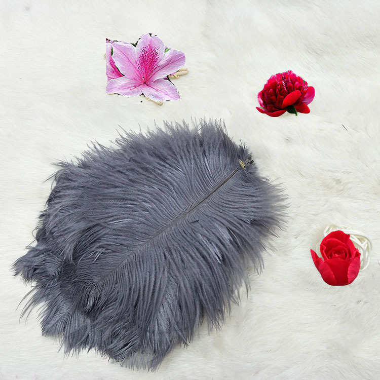 Colorful Ostrich Hair DIY Decorative Ostrich Feather Headwear 35-40cm Wedding Flower Arrangement