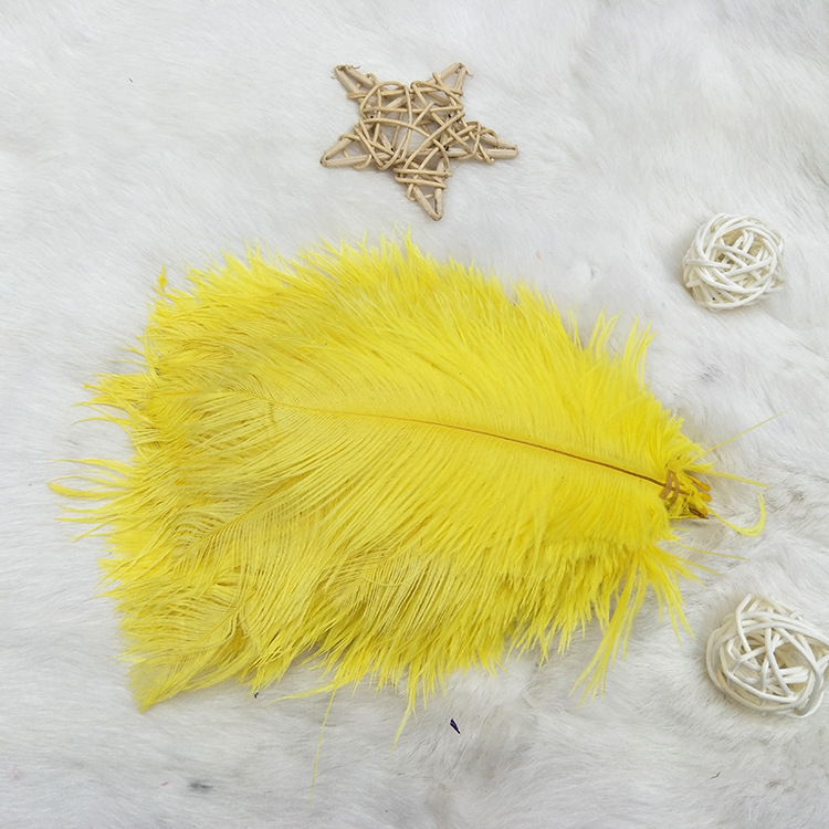 Colorful Ostrich Hair DIY Decorative Ostrich Feather Headwear 35-40cm Wedding Flower Arrangement