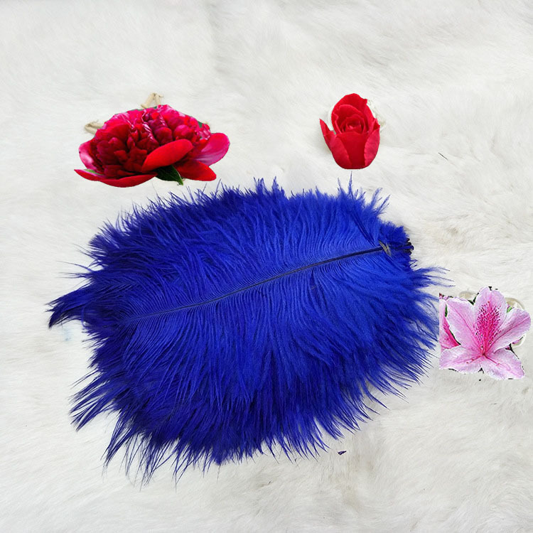 Colorful Ostrich Hair DIY Decorative Ostrich Feather Headwear 35-40cm Wedding Flower Arrangement