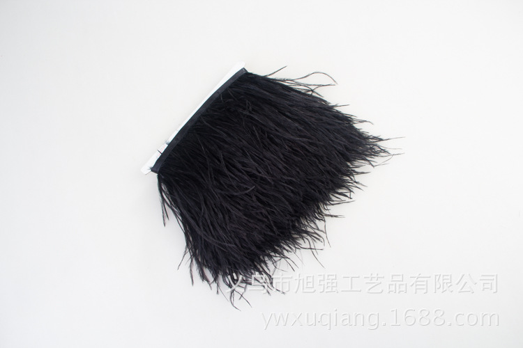 Manufacturer direct sale 13-15 cm bird hair silk plus cloth edge ostrich hair silk lace ostrich hair plus ribbon 2-150