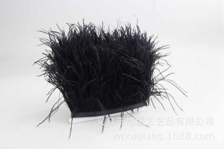 Manufacturer direct sale 13-15 cm bird hair silk plus cloth edge ostrich hair silk lace ostrich hair plus ribbon 2-150