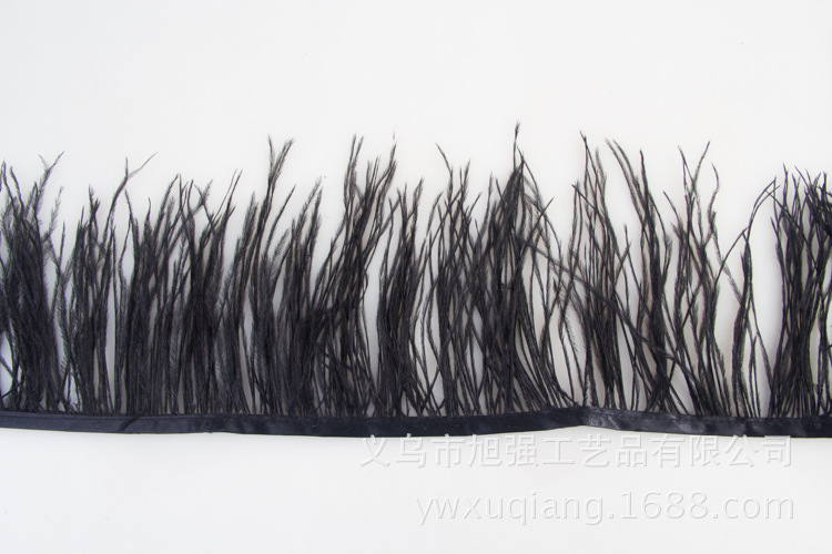 Manufacturer direct sale 13-15 cm bird hair silk plus cloth edge ostrich hair silk lace ostrich hair plus ribbon 2-150