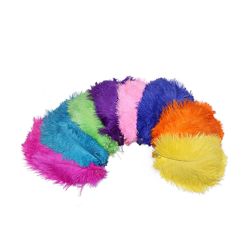 Dyed Ostrich Hair 20-25cm Color Feather 8 Colors in Stock Can Be One Piece Dropshipping