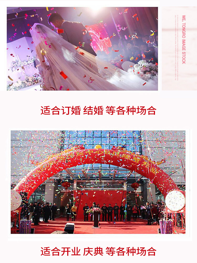 Salute Gun Fireworks Display Wedding Fireworks Display Gun Celebration Fireworks Wedding Spraying Decoration Canister Petal Rain Ribbon Handheld Opening Fireworks Display Tube