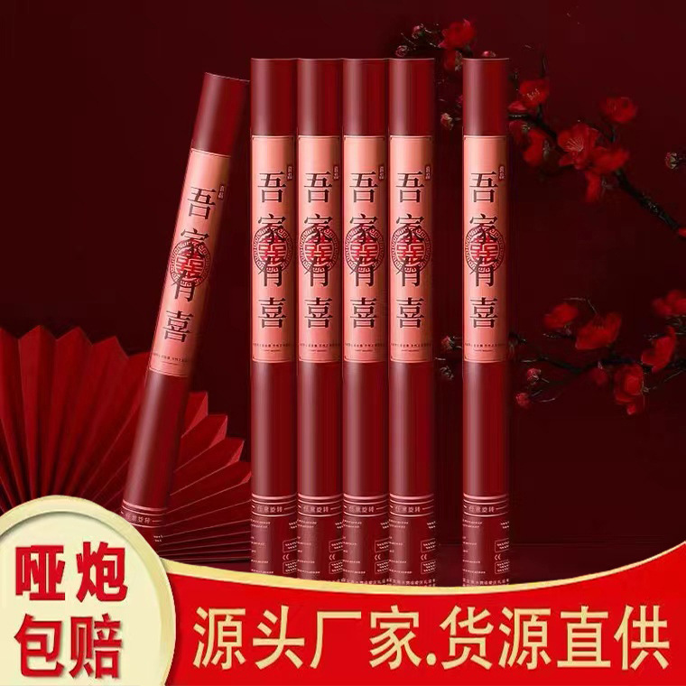 Factory Delivery Wedding, Marriage Festival Opening Ceremony Handheld Fireworks Display Tube Hand Twist Fireworks Display Petal Rain Wedding Salute