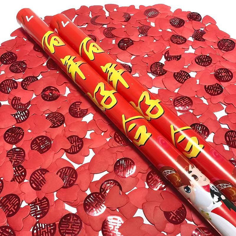 Factory Delivery Wedding, Marriage Festival Opening Ceremony Handheld Fireworks Display Tube Hand Twist Fireworks Display Petal Rain Wedding Salute