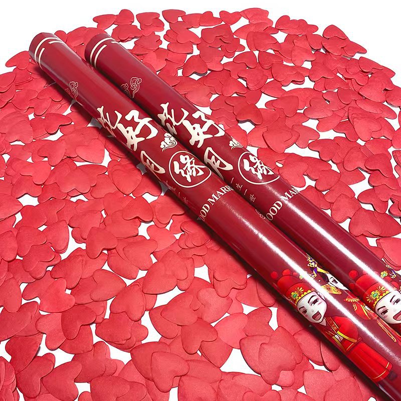 Factory Delivery Wedding, Marriage Festival Opening Ceremony Handheld Fireworks Display Tube Hand Twist Fireworks Display Petal Rain Wedding Salute