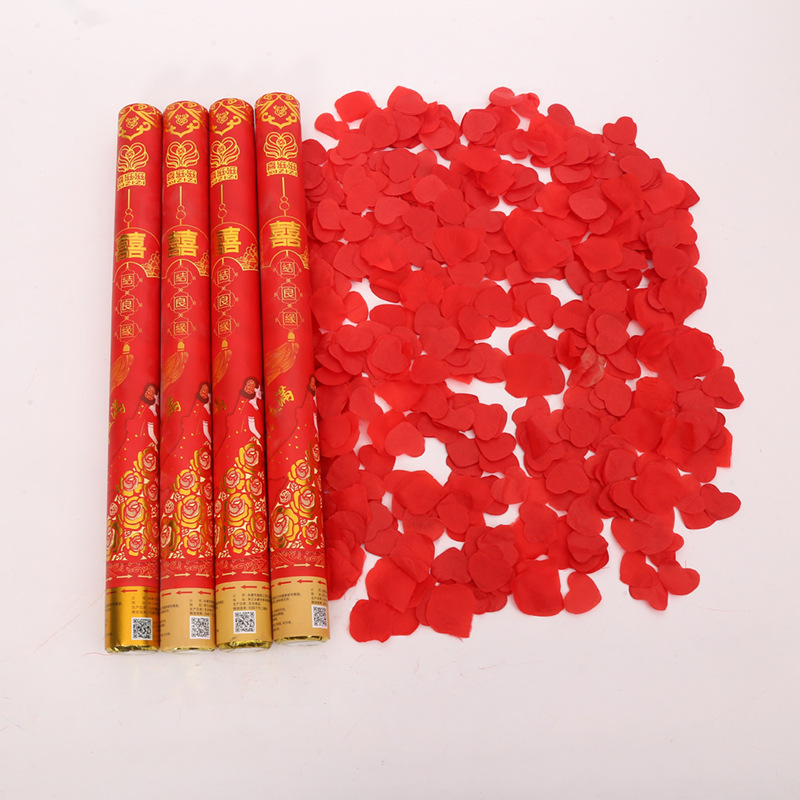 Factory Wedding Salute Wedding Ceremony Fireworks Display Opening Ceremony Salute Hand-Held Fireworks Display-Tube Petal Rain Spraying Decoration Canister Wholesale