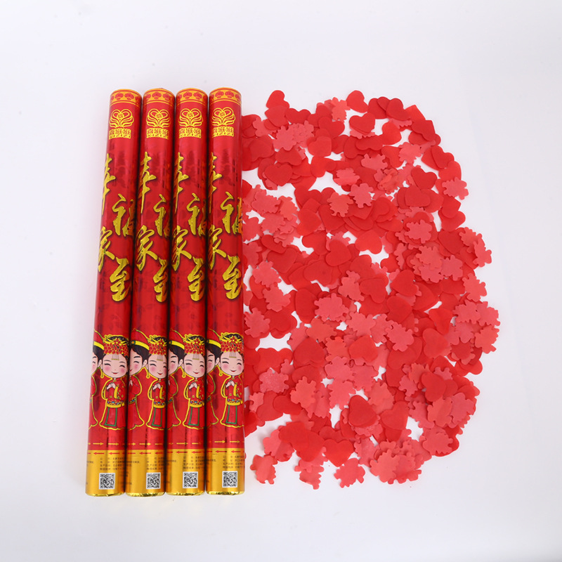Factory Wedding Salute Wedding Ceremony Fireworks Display Opening Ceremony Salute Hand-Held Fireworks Display-Tube Petal Rain Spraying Decoration Canister Wholesale