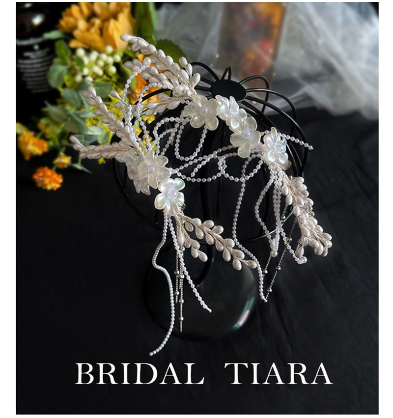 New Bridal Super Fairy Beaded Barrettes Set Wedding Dress Petal Fringe Photo Makeup Accessories New Bridal Super Fairy Beaded Barrettes Set Wedding Dress Petal Fringe Photo Makeup Accessories