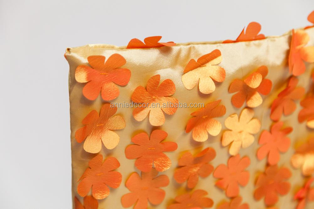 Hot sale elegant petal taffeta wedding chair sash