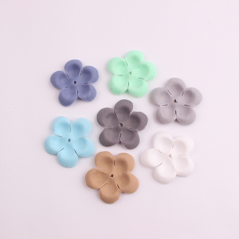 Simulation Fake Flowers Multicolor Five-Petal Flower Laminate Handmade DIY Headdress Accessories Wedding Dress Accessories