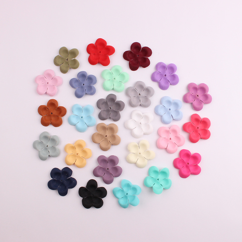 Simulation Fake Flowers Multicolor Five-Petal Flower Laminate Handmade DIY Headdress Accessories Wedding Dress Accessories