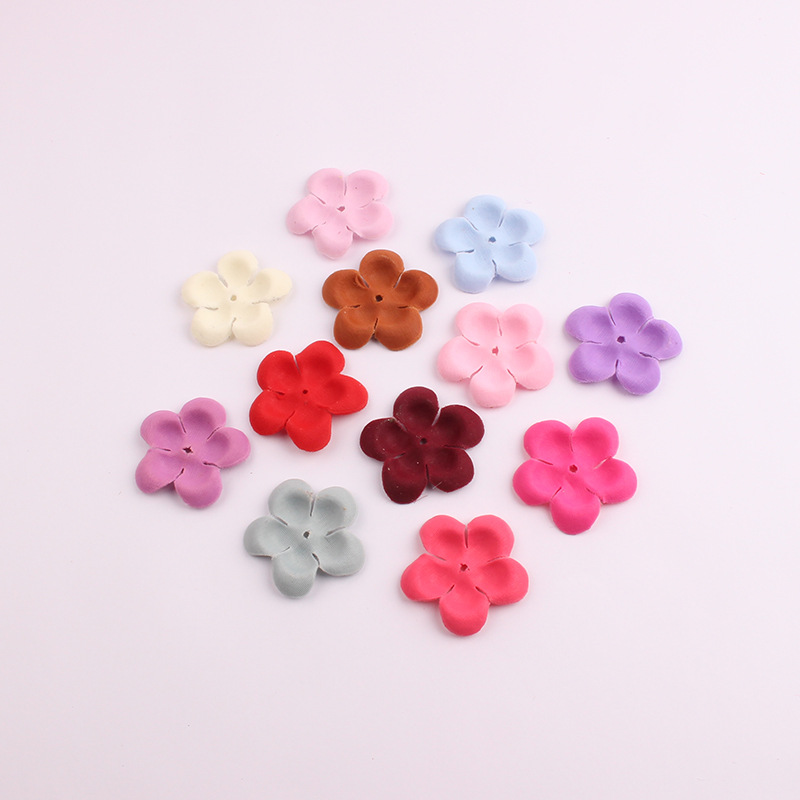 Simulation Fake Flowers Multicolor Five-Petal Flower Laminate Handmade DIY Headdress Accessories Wedding Dress Accessories