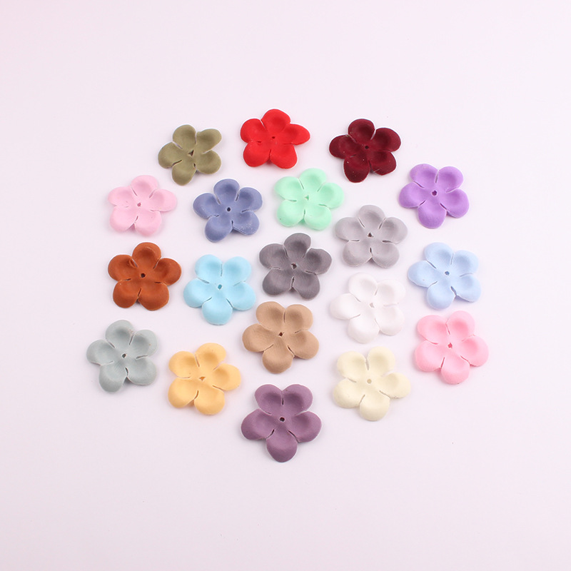 Simulation Fake Flowers Multicolor Five-Petal Flower Laminate Handmade DIY Headdress Accessories Wedding Dress Accessories