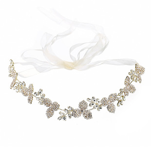 Korean Style Bridal Wedding Dress Headdress Crystal Headdress Flower Alloy Crown Headband Petal Pearl Ear Clip Set Wholesale Korean Style Bridal Wedding Dress Headdress Crystal Headdress Flower Alloy Crown Headband Petal Pearl Ear Clip Set Wholesale