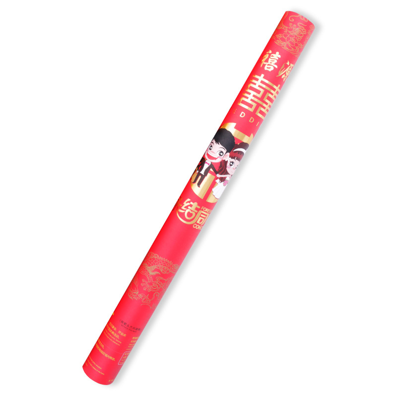 Salute Gun Fireworks Display Wedding Fireworks Display Gun Celebration Fireworks Wedding Spraying Decoration Canister Petal Rain Ribbon Handheld Opening Fireworks Display Tube