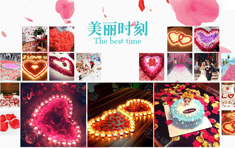 Room Atmosphere Layout Sprinkling Flowers Hand Throwing Flowers Artificial Rose Fake Petals Silk Flowers Wedding Petal
