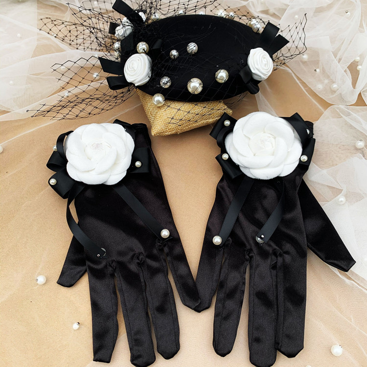 New French Elegant Wedding Dress Bride Headdress for Taking Photos Han Chinese Clothing Cheongsam Wedding Hat