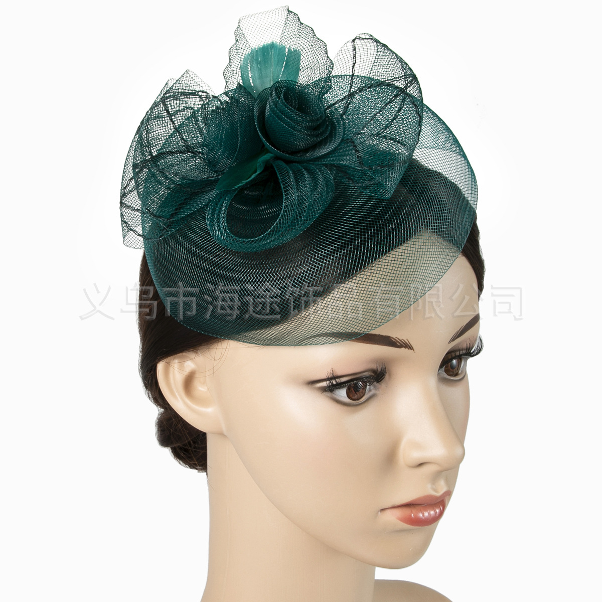 Amazon New Mesh Pearl Flower Hat Vintage Style Wedding Modeling Headdress Dress Accessories Manufacturer