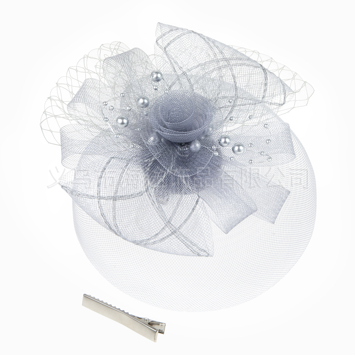 Amazon New Mesh Pearl Flower Hat Vintage Style Wedding Modeling Headdress Dress Accessories Manufacturer