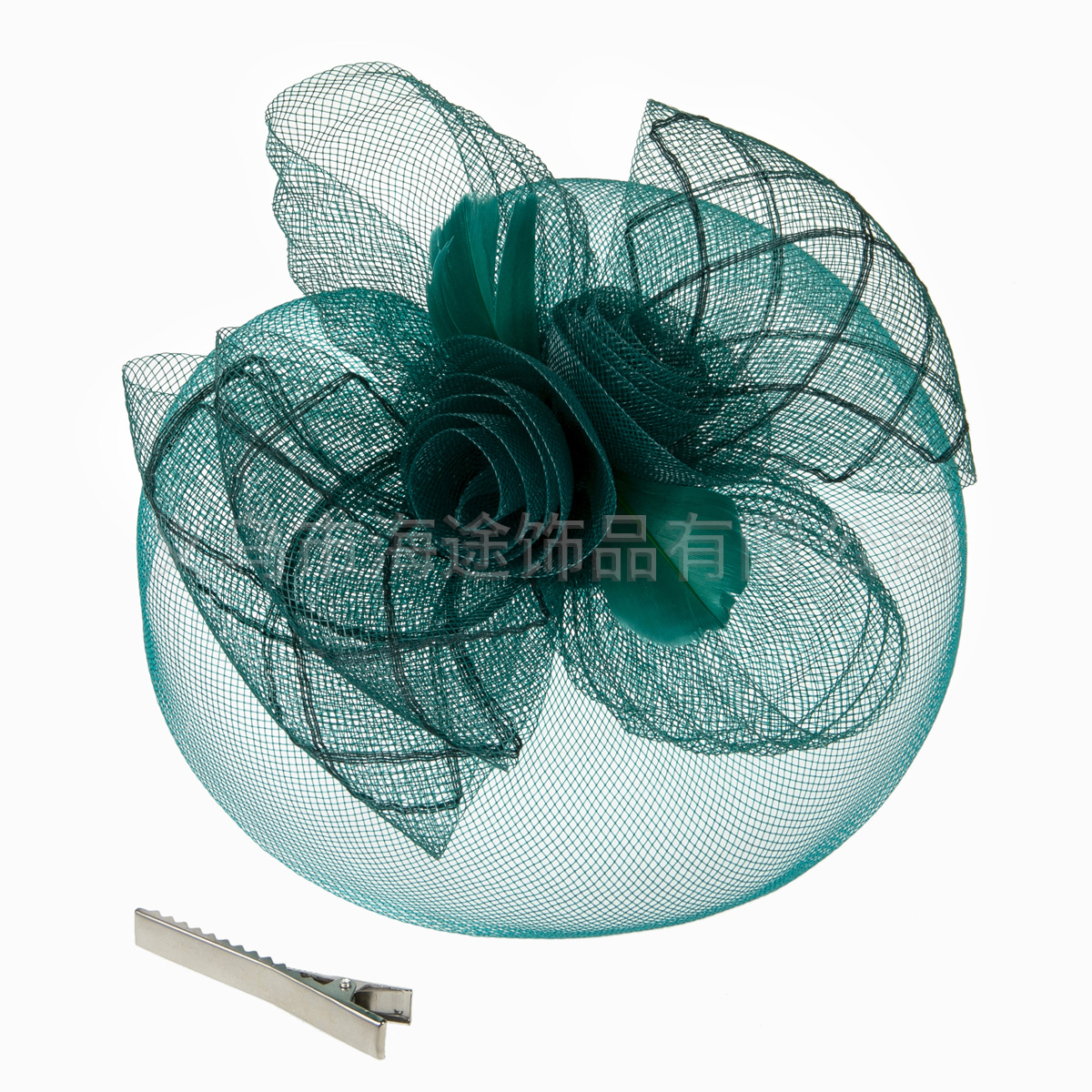 Amazon New Mesh Pearl Flower Hat Vintage Style Wedding Modeling Headdress Dress Accessories Manufacturer