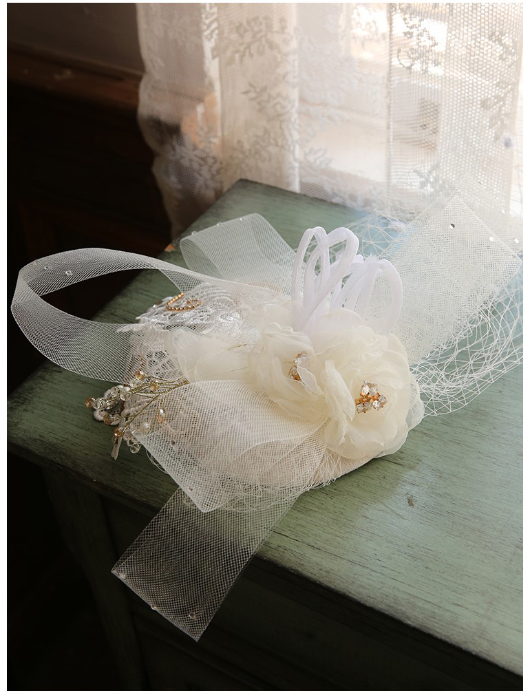 2020 French-Style Bride Elegant Retro Lace Mesh Hair Accessories Wedding Photography Wedding Hat 2020 French-Style Bride Elegant Retro Lace Mesh Hair Accessories Wedding Photography Wedding Hat