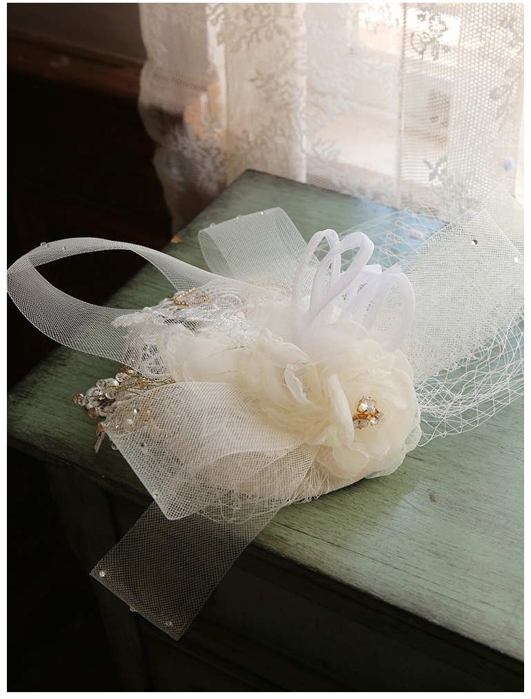 2020 French-Style Bride Elegant Retro Lace Mesh Hair Accessories Wedding Photography Wedding Hat 2020 French-Style Bride Elegant Retro Lace Mesh Hair Accessories Wedding Photography Wedding Hat