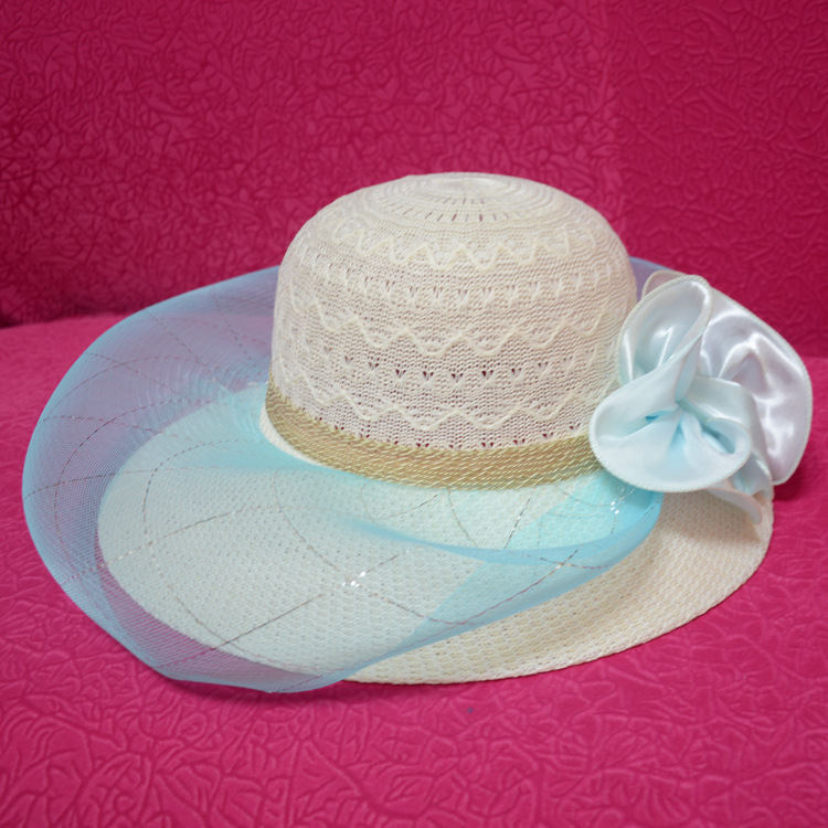 Korean-Style Summer Hollow Lace Mesh Cap Women's Wedding Hat Breathable Big Brim Sun Protection Sun Hat Wedding Hat Korean-Style Summer Hollow Lace Mesh Cap Women's Wedding Hat Breathable Big Brim Sun Protection Sun Hat Wedding Hat