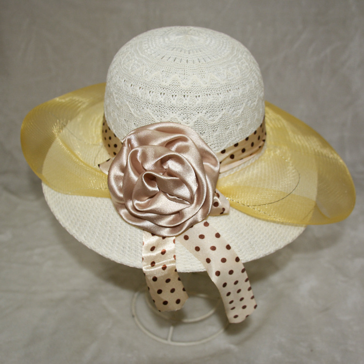 Korean-Style Summer Hollow Lace Mesh Cap Women's Wedding Hat Breathable Big Brim Sun Protection Sun Hat Wedding Hat Korean-Style Summer Hollow Lace Mesh Cap Women's Wedding Hat Breathable Big Brim Sun Protection Sun Hat Wedding Hat