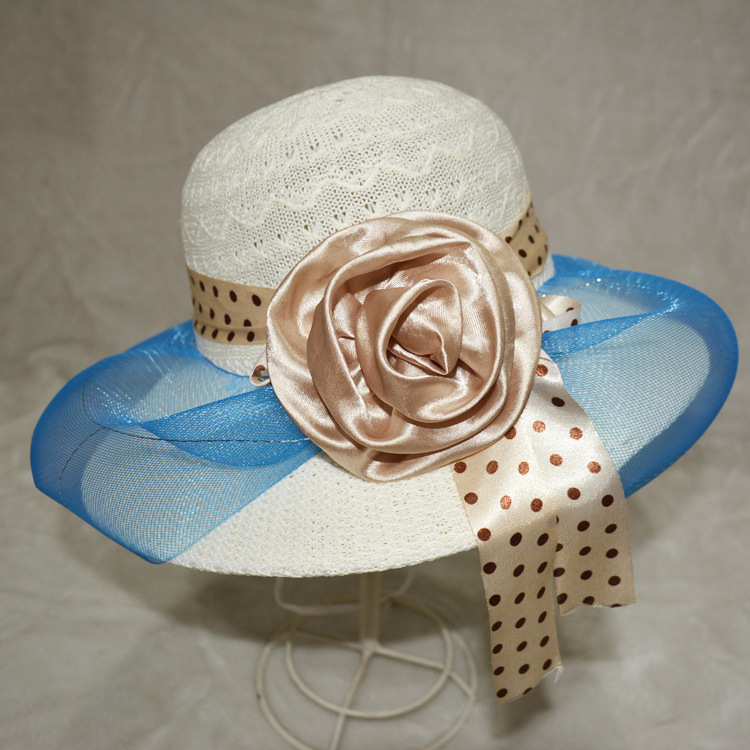 Korean-Style Summer Hollow Lace Mesh Cap Women's Wedding Hat Breathable Big Brim Sun Protection Sun Hat Wedding Hat Korean-Style Summer Hollow Lace Mesh Cap Women's Wedding Hat Breathable Big Brim Sun Protection Sun Hat Wedding Hat