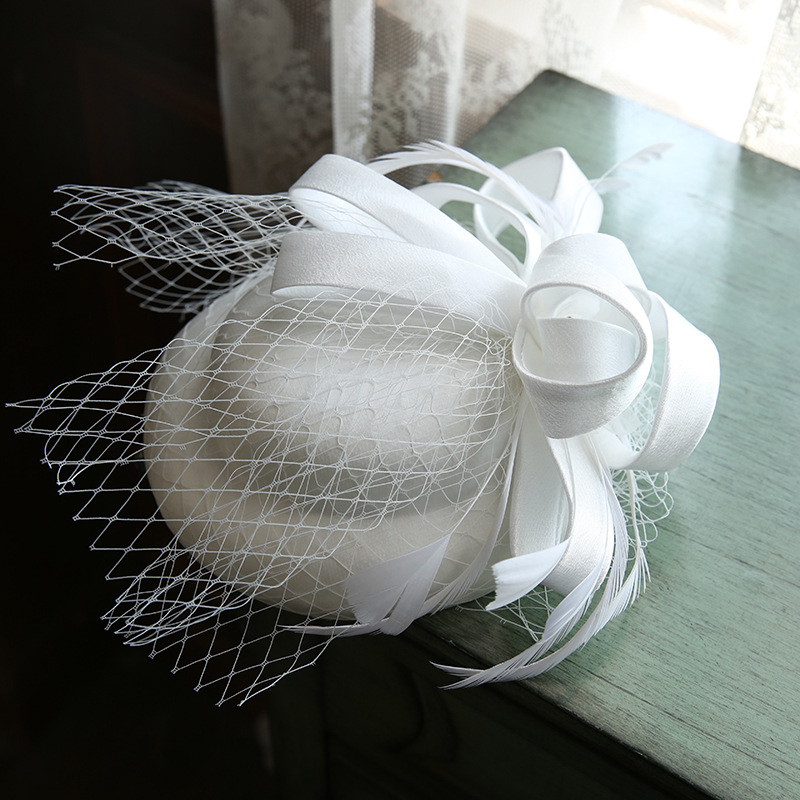 Banquet Billycock Women&#039;s 2020 New Mesh Elegant Simple Wedding Hat