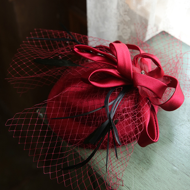 Banquet Billycock Women&#039;s 2020 New Mesh Elegant Simple Wedding Hat
