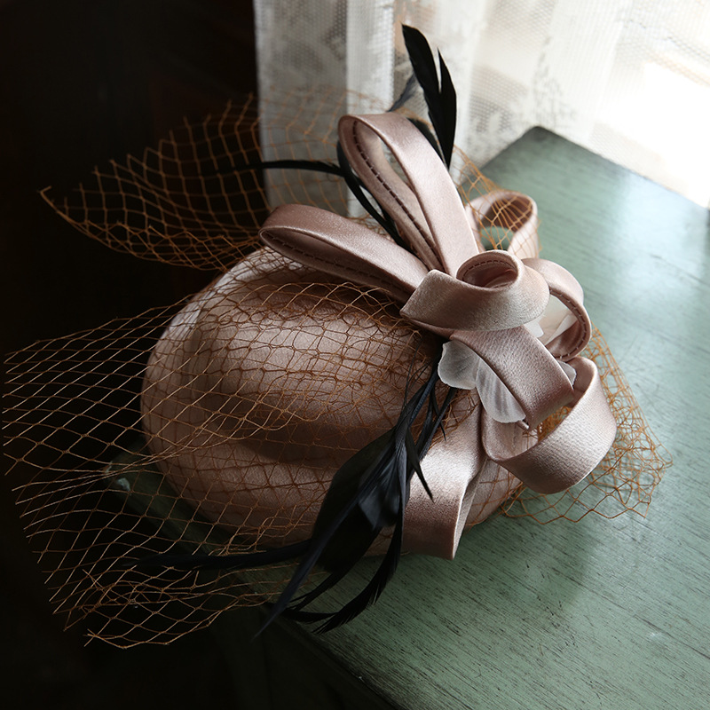 Banquet Billycock Women&#039;s 2020 New Mesh Elegant Simple Wedding Hat